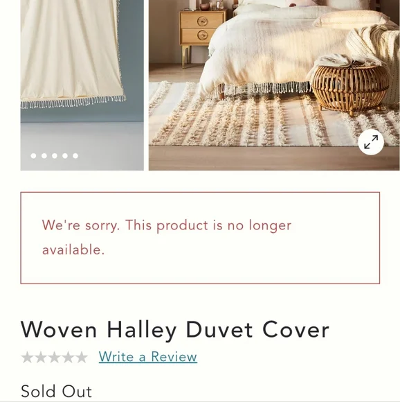 Anthropologie Woven Halley Duvet Cover - Ivory